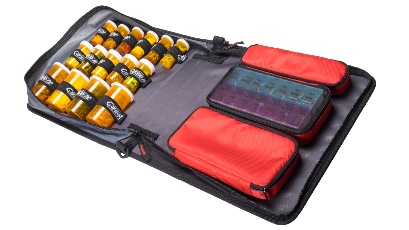 Large Insulated Medical Binder with Pill Organizer and 6-Pocket Folder image 6