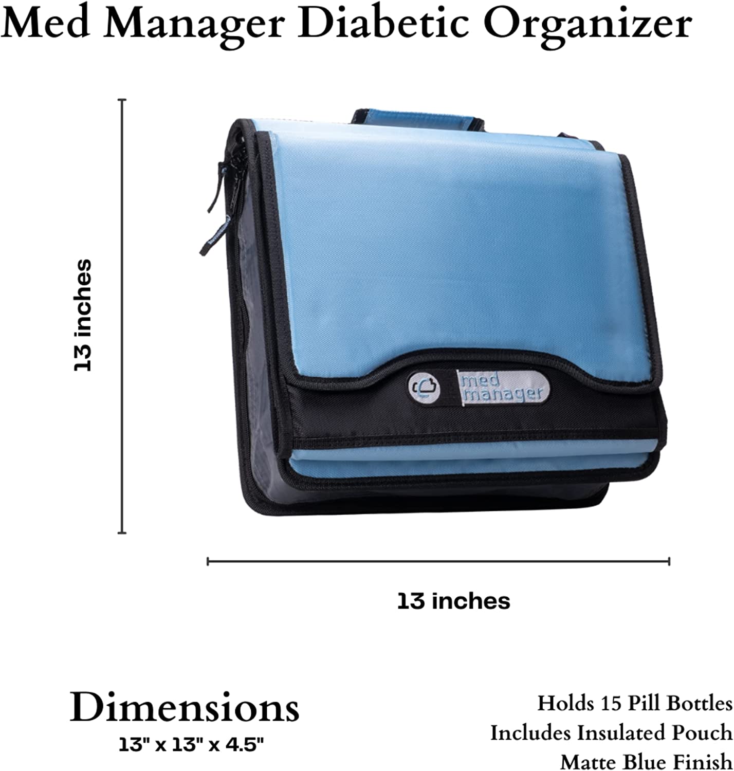 Large Insulated Medical Binder with Pill Organizer and 6-Pocket Folder image 21