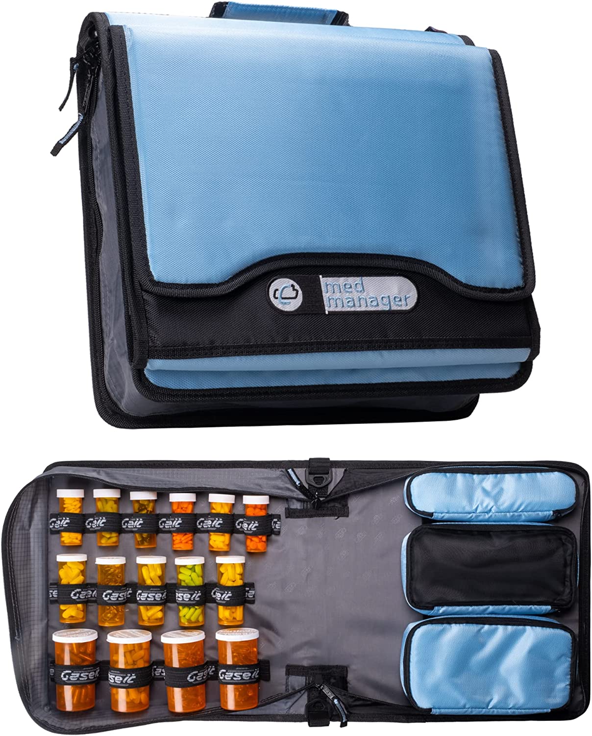 Large Insulated Medical Binder with Pill Organizer and 6-Pocket Folder image 23