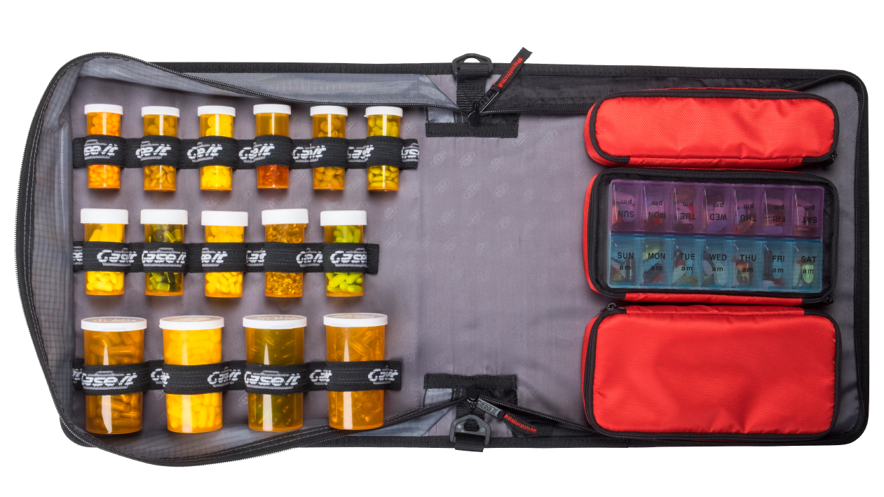 Large Insulated Medical Binder with Pill Organizer and 6-Pocket Folder image 4