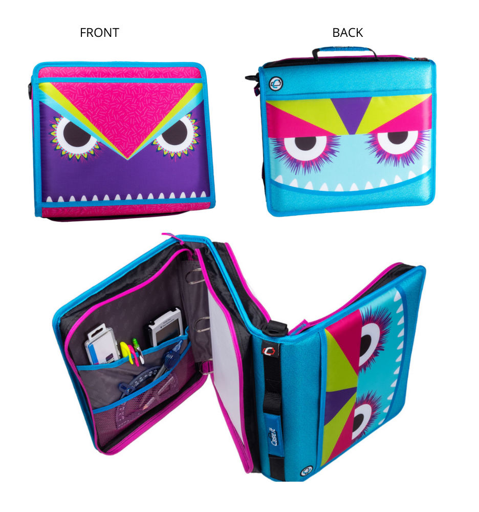 Colorful case with monster face design