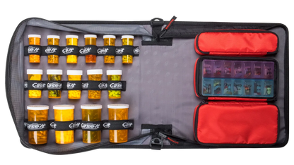 Large Insulated Medical Binder with removable insulated zip pocket and 6-Pocket Folder