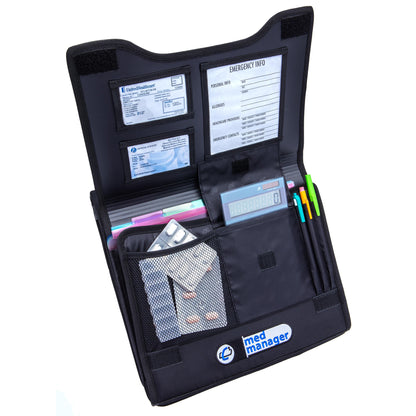 Large Insulated Medical Binder with Pill Organizer and 6-Pocket Folder image 35