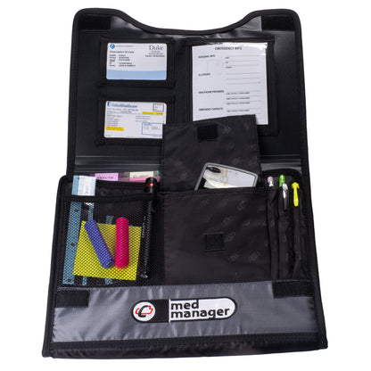 Large Insulated Medical Binder with Pill Organizer and 6-Pocket Folder image 31