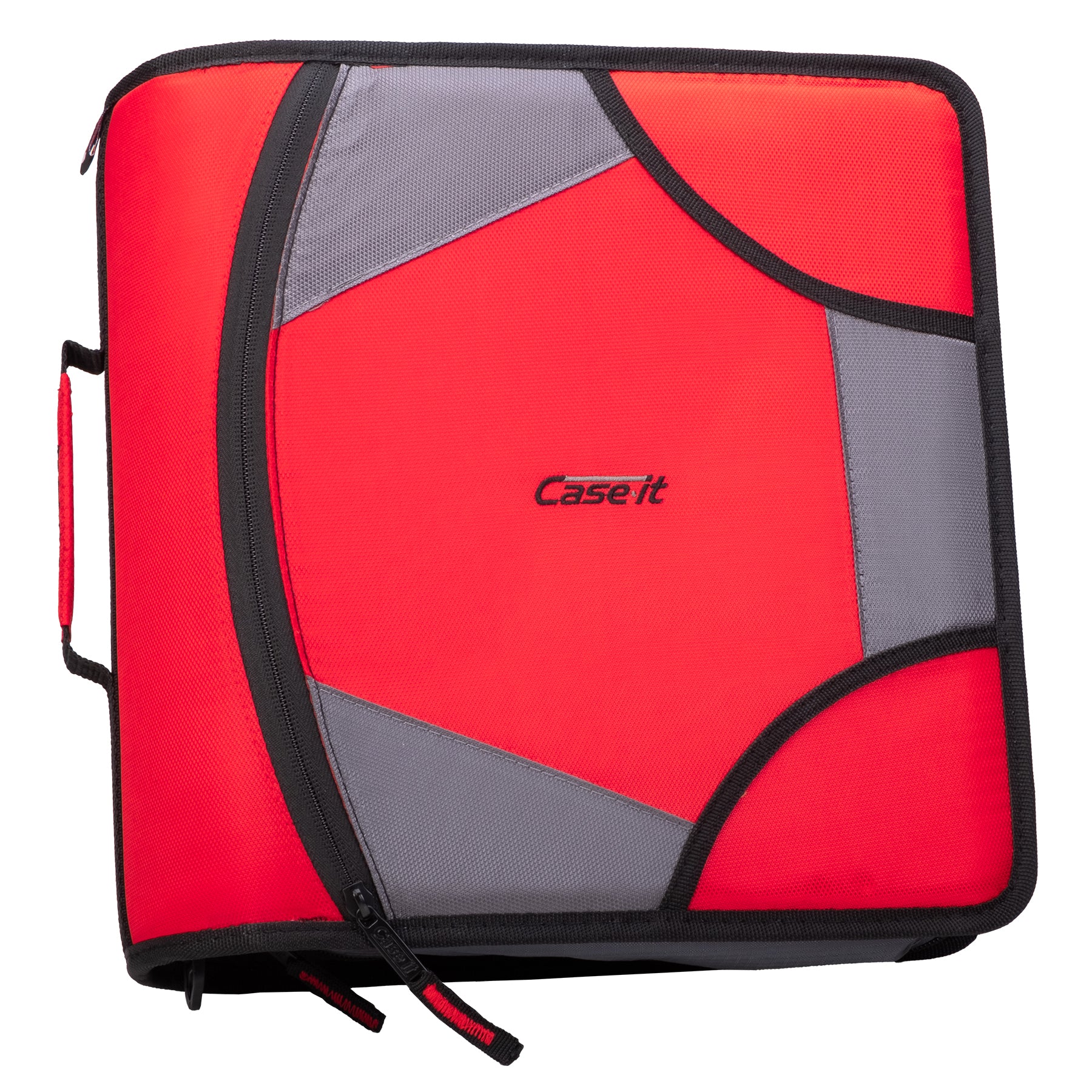 The King Sized Zip Tab Binder - Fire Engine Red image