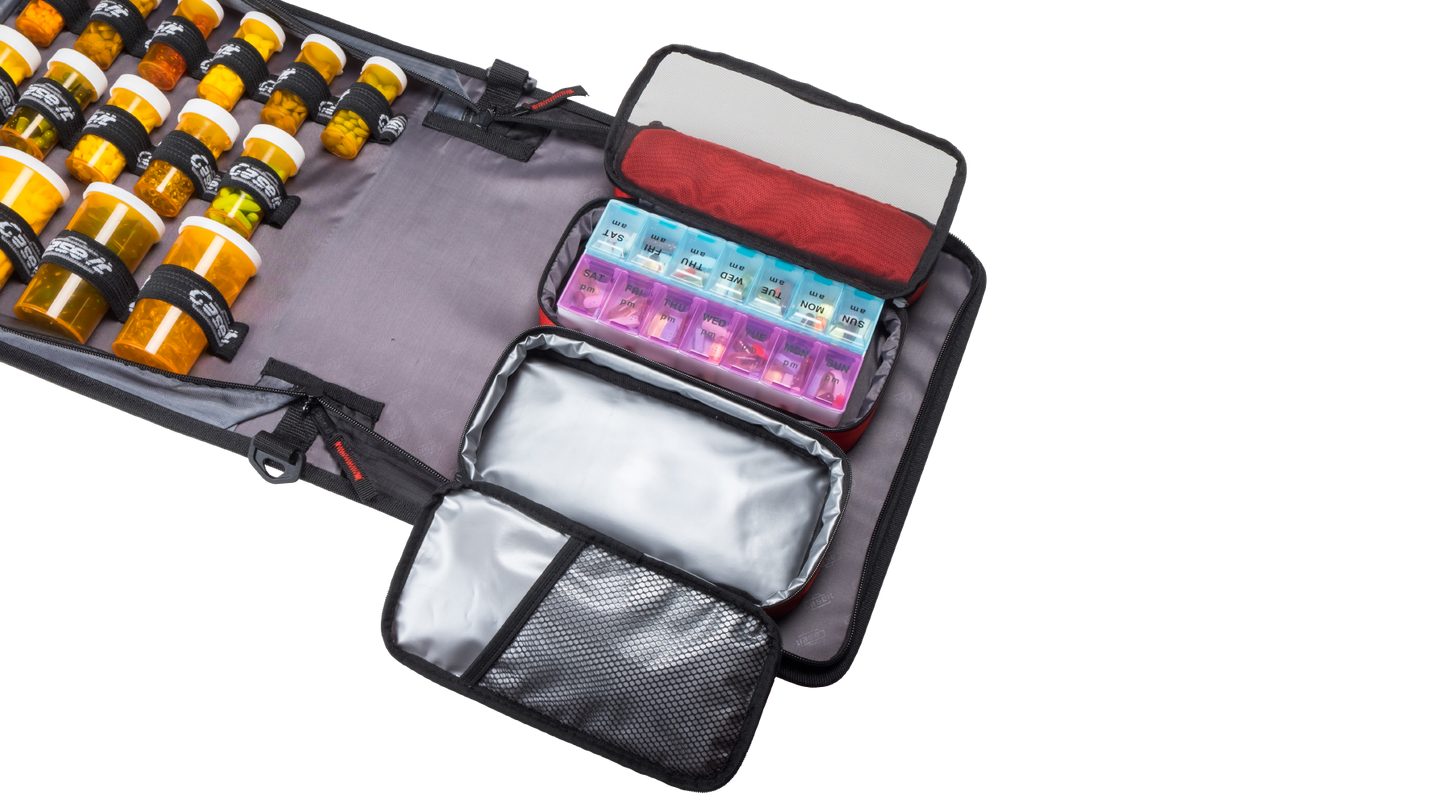 Large Insulated Medical Binder with Pill Organizer and 6-Pocket Folder image 5