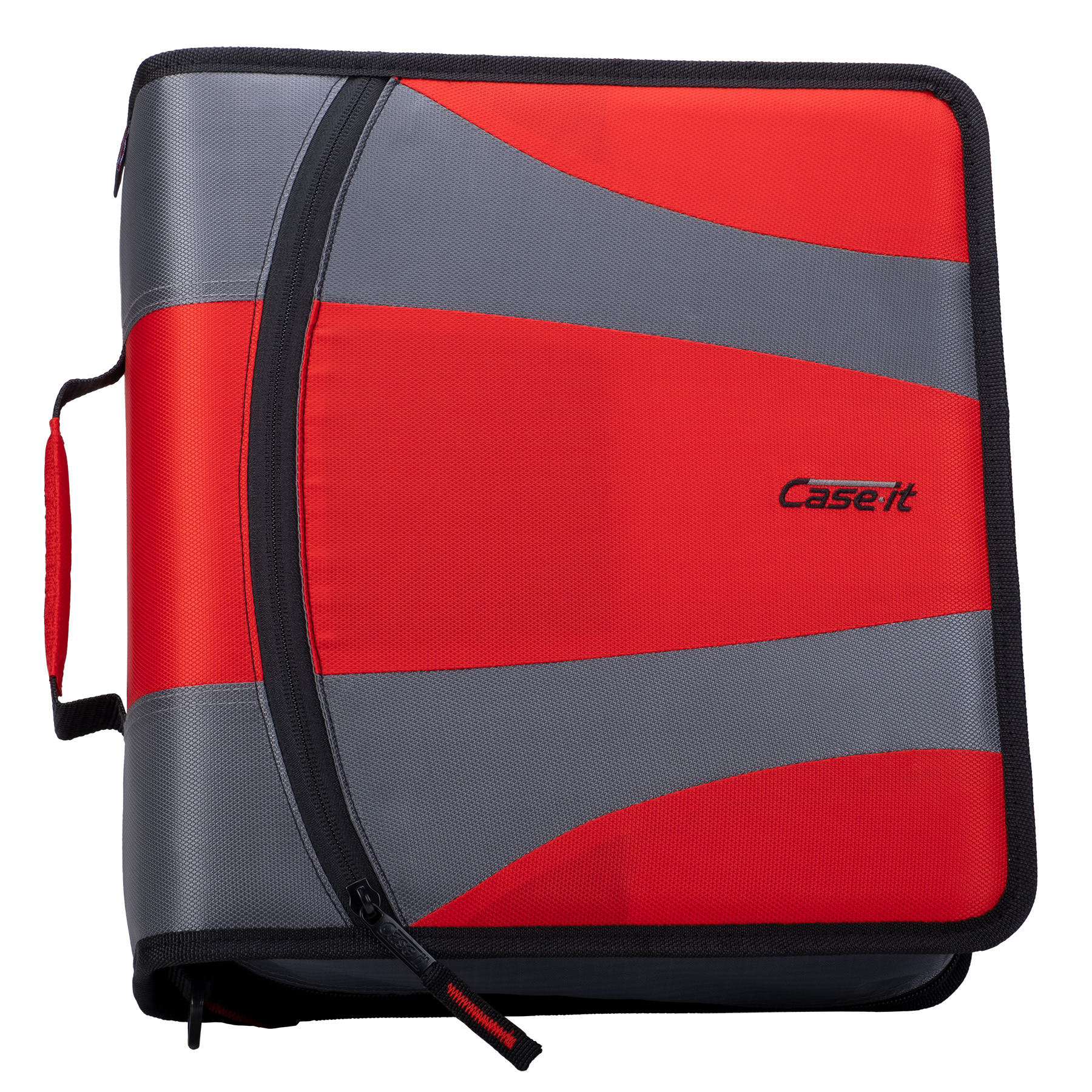 Case•it Dual-121-a, Binder 2-in-1 Zipper Binder, Black, Assembled product  height 13 x depth 3.14 x width 12.99, Handle and shoulder strap 
