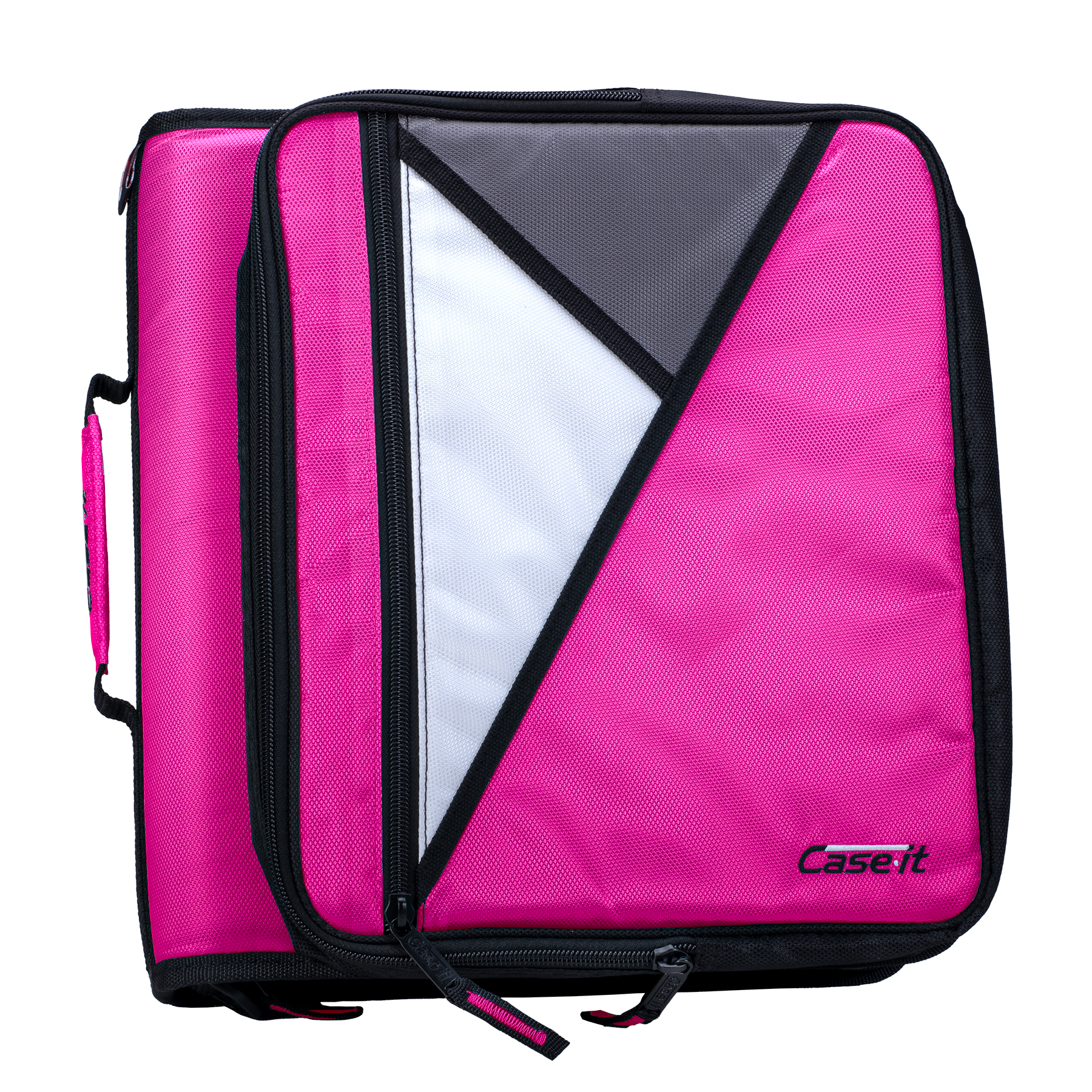 Case-It The Classic 2 Zipper Binder with Strap, Pink - Shop